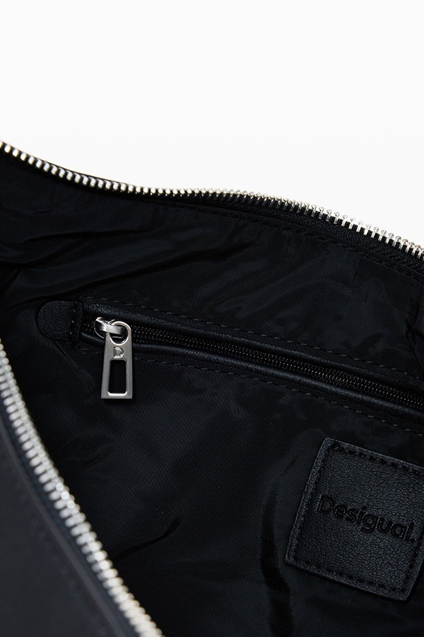 ��SALE 50%��DESIGUAL �ǥ������� �Хå� ��ǥ����� 25WAXP52 BAG_HALF LOGO ZANTE BLACK 2000