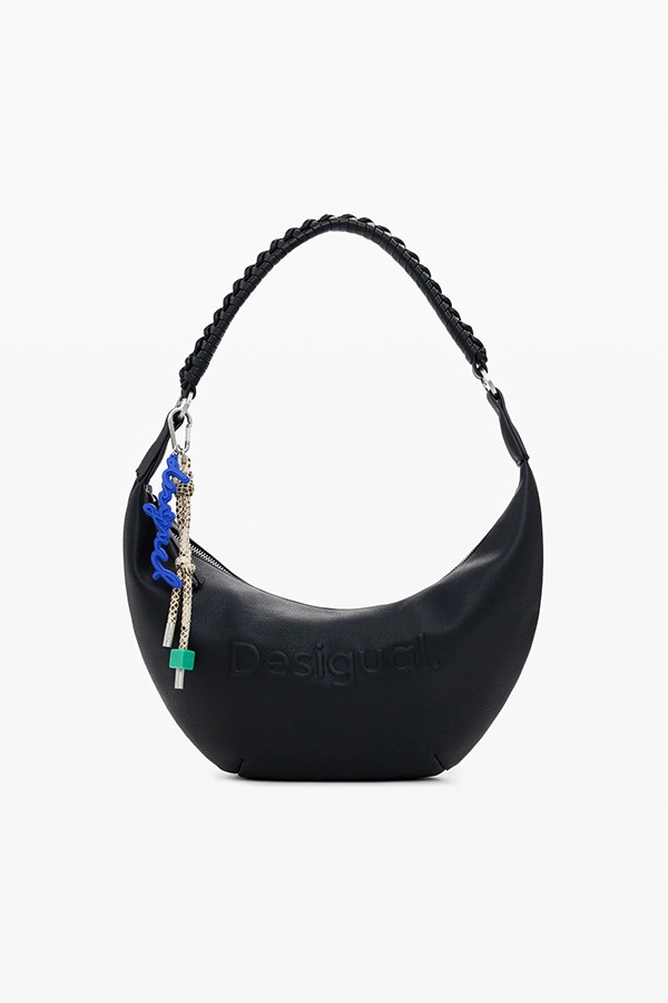 ��SALE 50%��DESIGUAL �ǥ������� �Хå� ��ǥ����� 25WAXP52 BAG_HALF LOGO ZANTE BLACK 2000