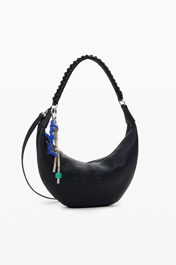 ��SALE 50%��DESIGUAL �ǥ������� �Хå� ��ǥ����� 25WAXP52 BAG_HALF LOGO ZANTE BLACK 2000