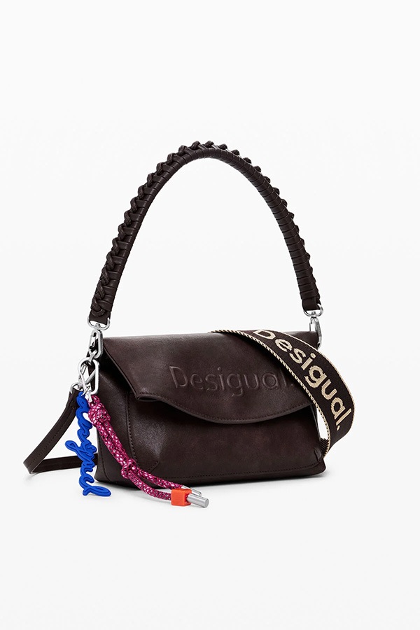 ��SALE 50%��DESIGUAL �ǥ������� �Хå� ��ǥ����� 25WAXP70 BAG_HALF LOGO TROKEL CHOCO 6009
