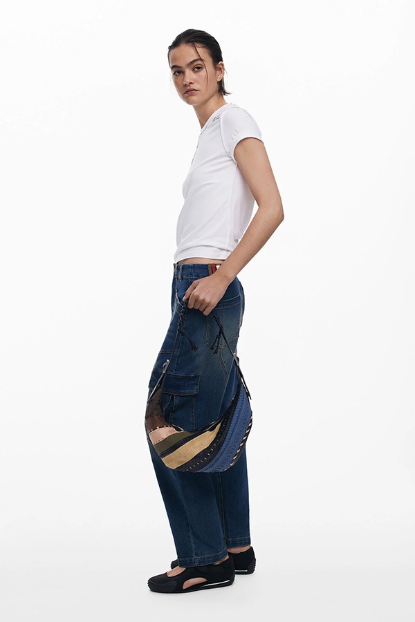 ��SALE 50%��DESIGUAL �ǥ������� �Хå� ��ǥ����� 25WAXP77 BAG_QUEBEC_WHIPSTITCH PATCH_ZANTE 6000