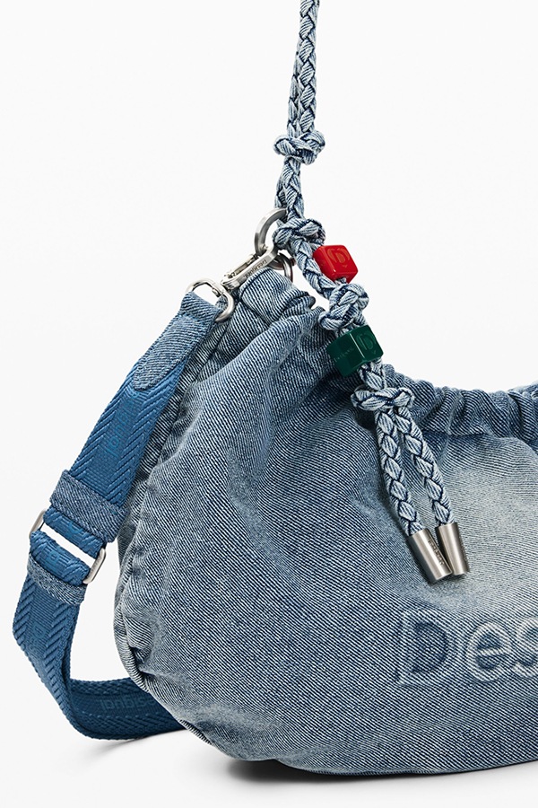 DESIGUAL �ǥ������� ��ǥ����� �Хå� 26SAXD05 BAG_HALF LOGO DENIM WAVERLY 5005