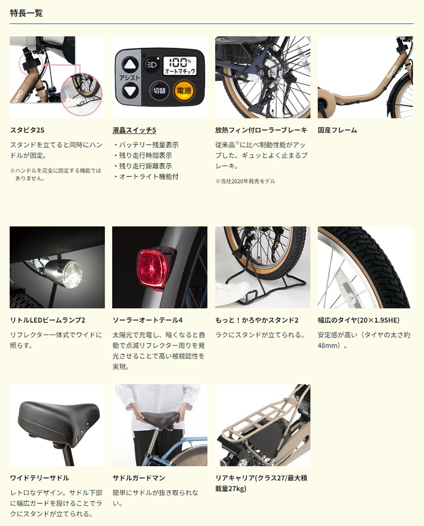 ギュット　前輪　20インチ Panasonic 電動自転車 子供乗せ パナソニック 2025年モデル