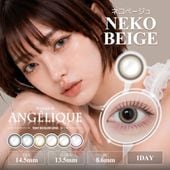 1day ANGELIQUE 14.5mm Neko Beige �ͥ��١����� ���ǡ� ���󥸥��꡼�� (1Ȣ10������)