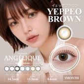 1month ANGELIQUE 14.2mm Yeppeo Brown �����åݥ֥饦�� �ޥ󥹥꡼ ���󥸥��꡼�� (1Ȣ2������)