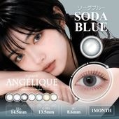 1month ANGELIQUE 14.5mm Soda Blue �������֥롼 �ޥ󥹥꡼ ���󥸥��꡼�� (1Ȣ2������)