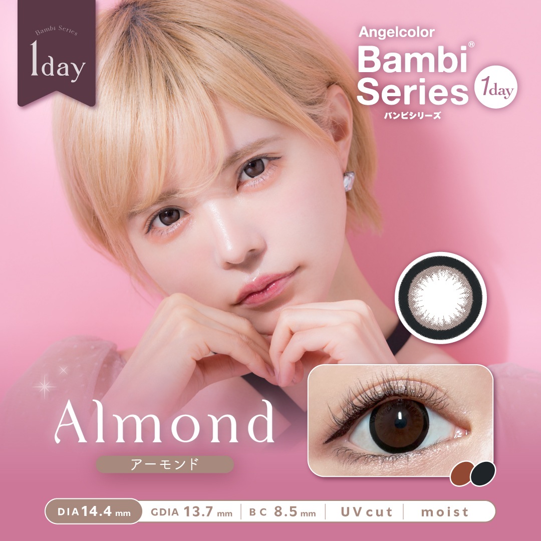1day Angelcolor Bambi Series 14.2mm ׼ĤФ ǡ 󥸥륫顼 Хӥ꡼ (1Ȣ10)