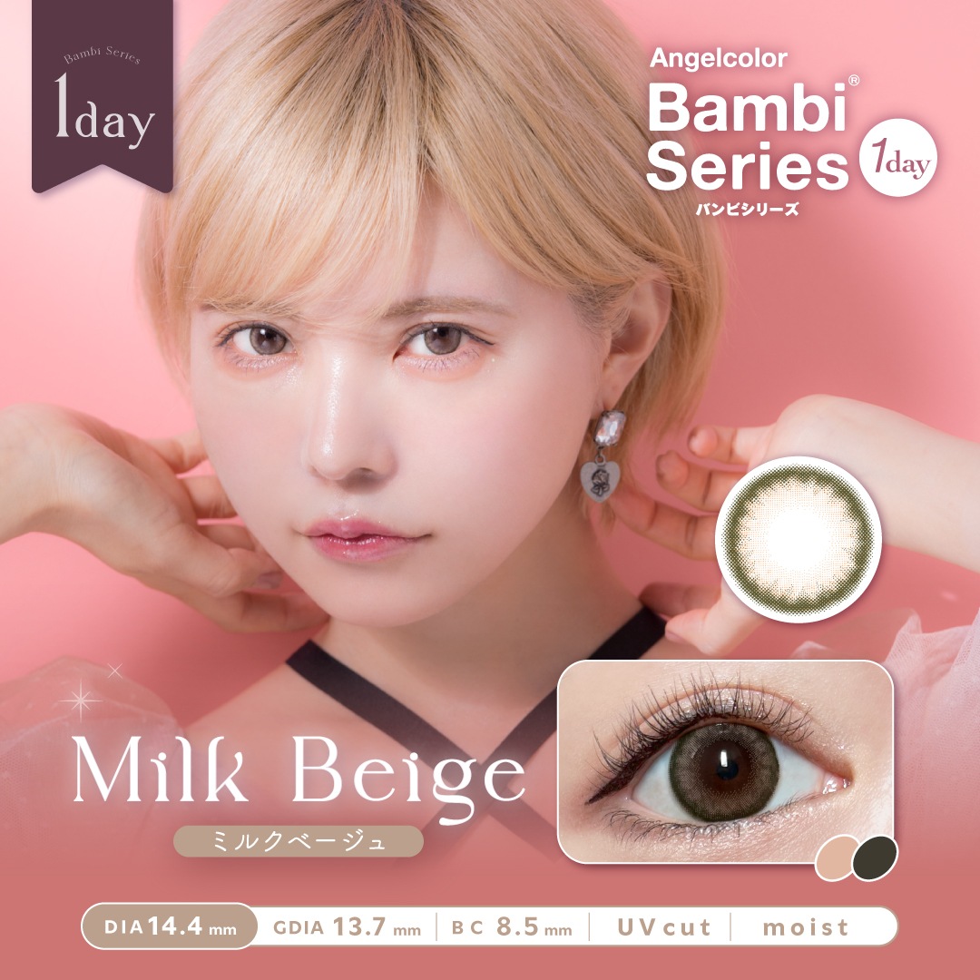 1day Angelcolor Bambi Series 14.2mm ׼ĤФ ǡ 󥸥륫顼 Хӥ꡼ (1Ȣ10)