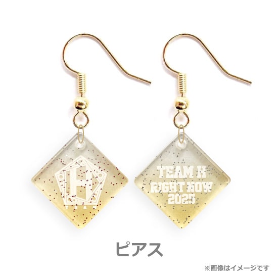 Hエディション（Y） カスタネッツ スクエア ピアス HEART MOON PIERCED EARRINGS(2JP0965)K10 ピアス｜スター