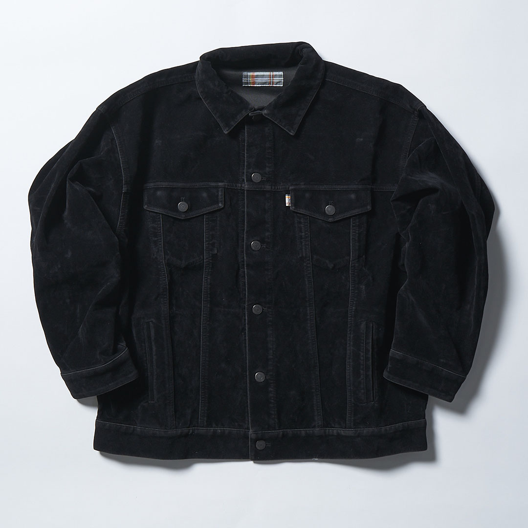 Suede Leather Trucker JKT