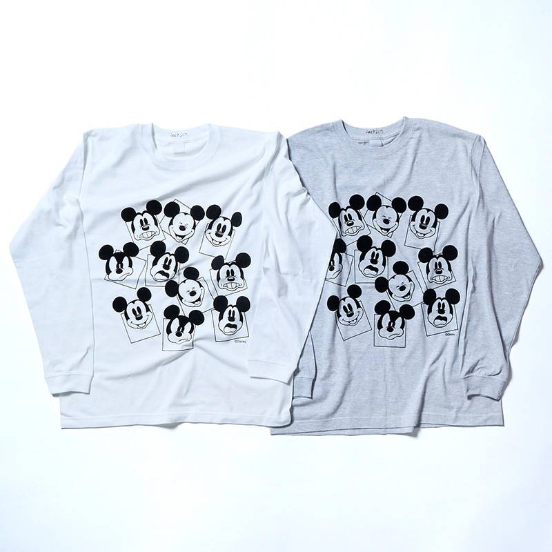 MickeyMouse Multi-Face Longsleeve Tee