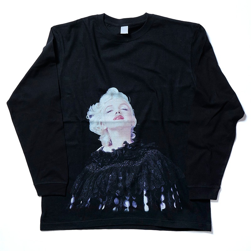 Marilyn Monroe Fade-Black Longsleeve Tee