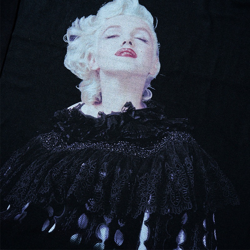 Marilyn Monroe Fade-Black Longsleeve Tee