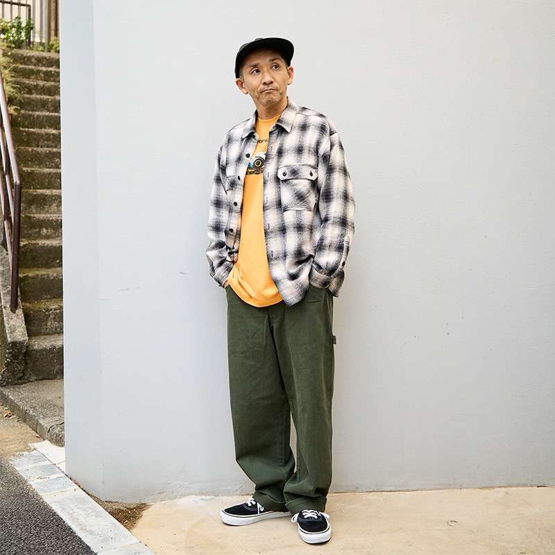 SAFARI×JM Light-weight flannel shirt