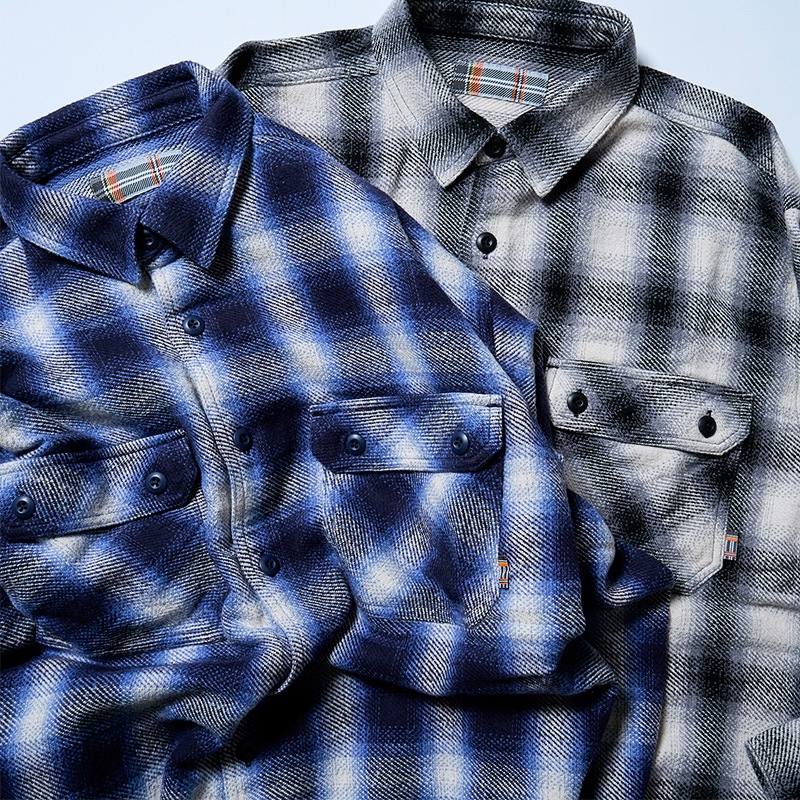 SAFARI×JM Light-weight flannel shirt