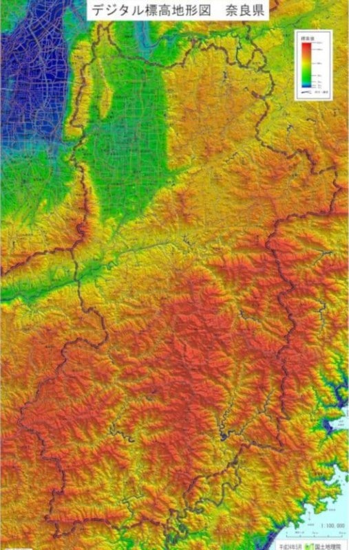 デジタル標高地形図「奈良県」 D1-787 | デジタル標高地形図
