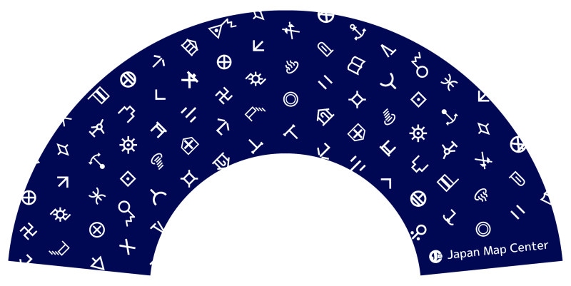 ◆muucho様ご確認◆JGs3点 地図扇子（地図記号紺） | JMC地図扇子テスト用,その他