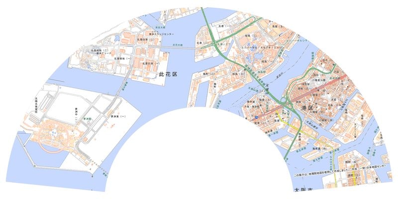 万華鏡　地図柄 553903 中禅寺湖 （ちゅうぜんじこ Chuzenjiko）, 地形図 Map by