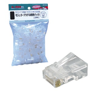 お徳用パック カテゴリー5モジュラープラグ TP-MJS-808 | ネットワーク