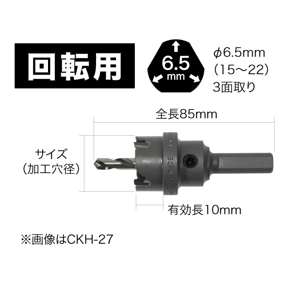 超硬ホールソー CKH-15 | 電設作業工具,切削工具（ホールソー・コア