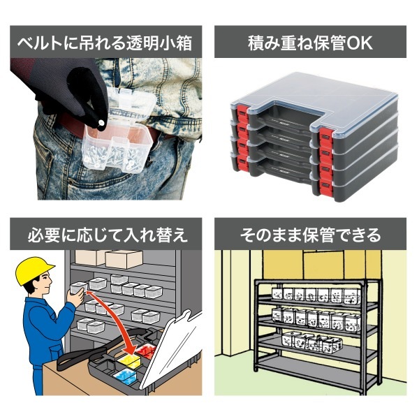 ベルトパーツボックスネオ BPN-3814-BK | 電設作業工具,パーツ＆ツール