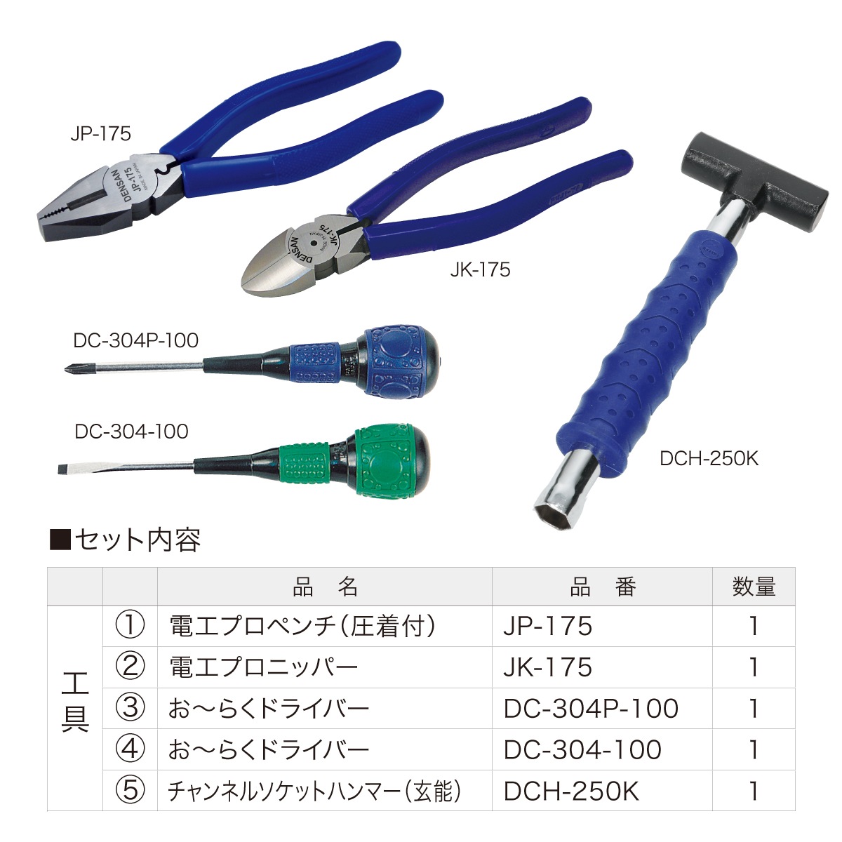 ���͹���5�����å� SJK-5SET-B2