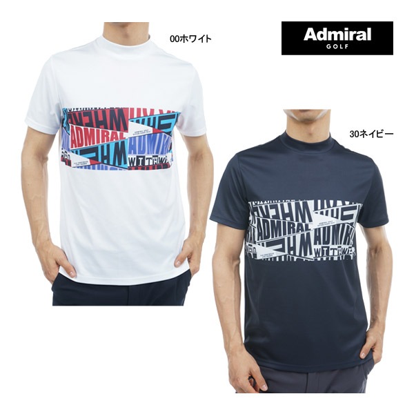 ���ɥߥ�� ����� ������ ��� ��å��ͥå� ����� ADMA314 ����ѥ�������� (Men's)  Admiral Golf �ղ� Ⱦµ �ۥ磻�� �֥�å� �ͥ��ӡ� 25W ASR LYW