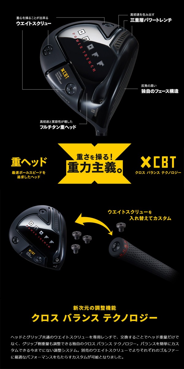 ONOFF POWER TRENCH ドライバー 9.5 ONOFF POWER TRENCH ドライバー