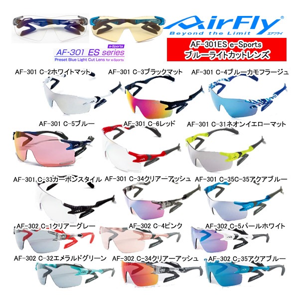�����ե饤 AF-301 ES �֥롼�饤�ȥ��å� ��� �Ρ����ѥåɥ쥹 ���ݡ��� ���󥰥饹 e-Sports AirFly �������ڥå� ZYGOSPEC ES30 ES50 26ET