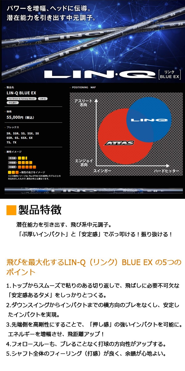 ⑩USTマミヤ LIN-Q BLUE EX 6SX リンク ブルー 最終値下げ！ USTマミヤ