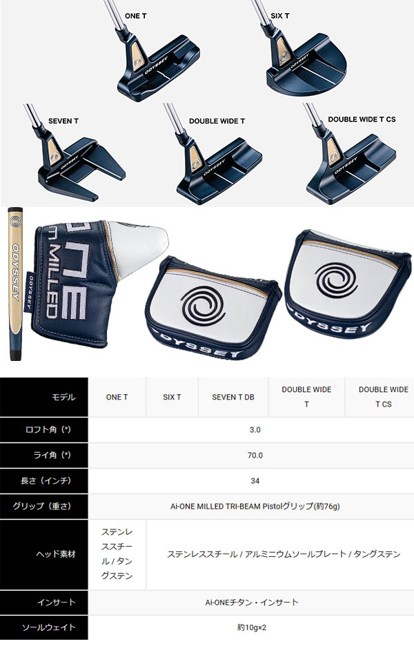 ODYSSEY AI-ONE MILLED TRI-BEAM ダブルワイド34
