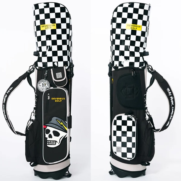 ゴルフバッグ・キャディバッグ DEVEREUX GOLF Skull Checker Caddie Bag DEVEREUX GOLF - 【銀行振込・代金引換不可】【返品・交換不可】 Skull
