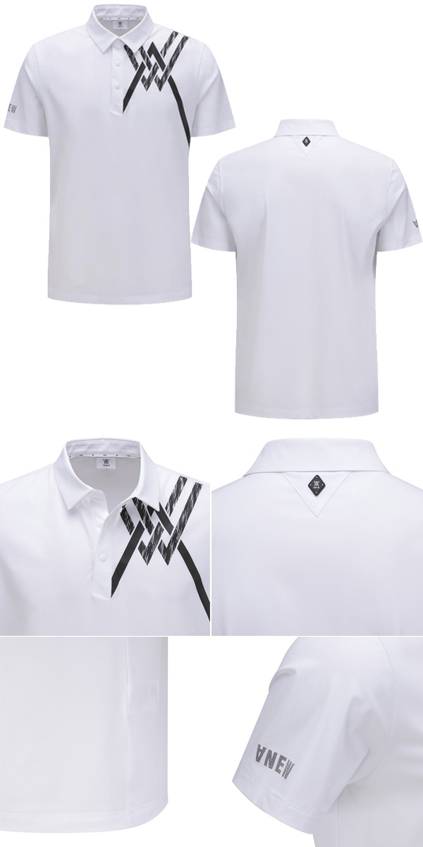 アニュー ゴルフ メンズ Tシャツ AGFMMTS08 ロゴポイントショート ANEW