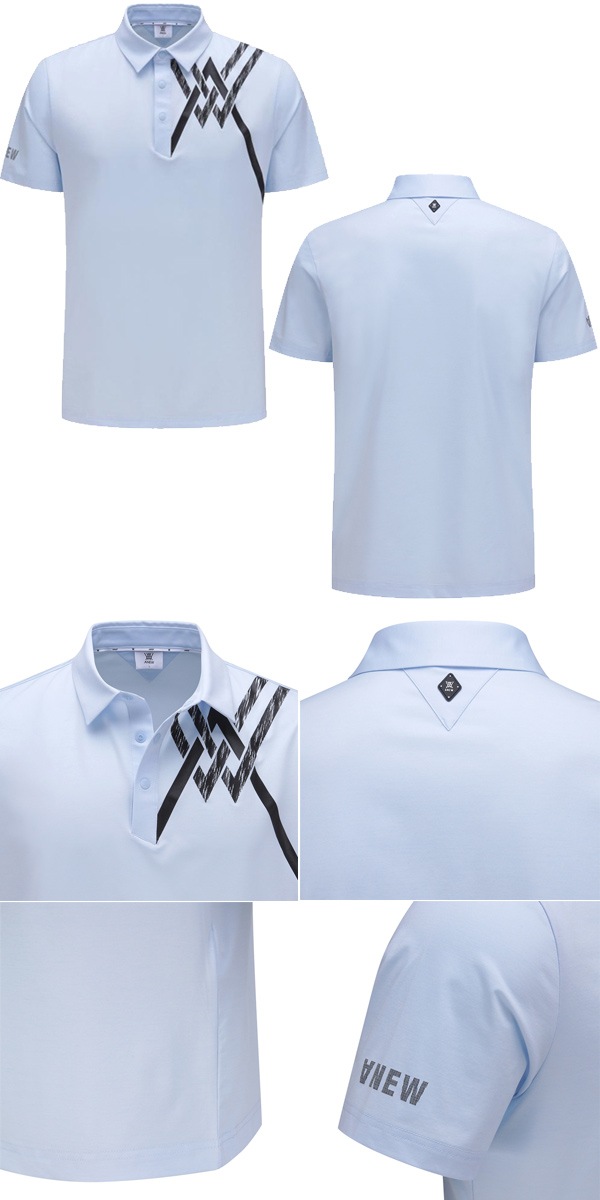 アニュー ゴルフ メンズ Tシャツ AGFMMTS08 ロゴポイントショート ANEW