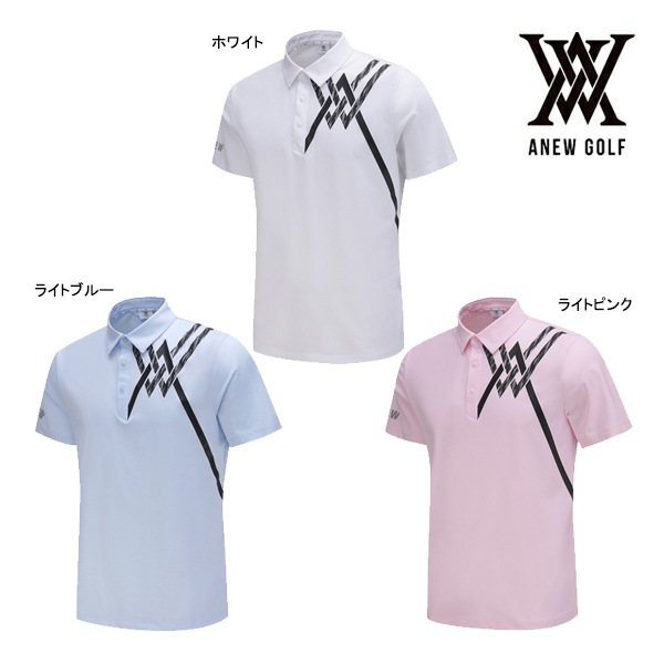 アニュー ゴルフ メンズ Tシャツ AGFMMTS08 ロゴポイントショート ANEW