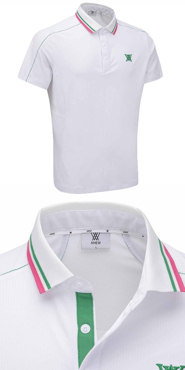 アニュー ゴルフ メンズ シャツ AGFMMTS30 ニットカラー ショート