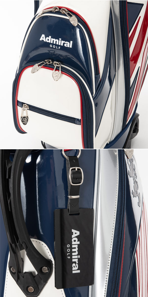 Admiral アドミラル ゴルフ キャディバッグ キャスター付 エナメル アドミラル ゴルフ キャディバッグ エナメル Admiral Golf ADMG3BC5 お