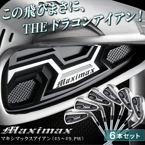 マキシマックス アイアンセット 6本 スチールシャフト ワークスゴルフ 