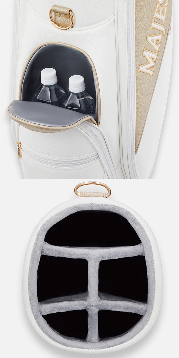 【値下！】【新品】MAJESTY ゴルフキャディバッグ ホワイト マジェスティ アクセサリー新製品発売のお知らせ | マジェスティ