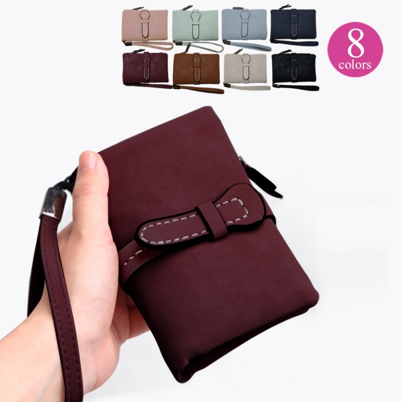 財布 二つ折り ミニ財布 ベルト風 ウォレット ストラップ シンプル コンパクト レディース メンズ ユニセックスカード収納 お札入れ 小銭入れ 春 夏 秋 冬 ピンク グリーン 緑 ブルー 青 ネイビー 紺 ワインレッド ブラウン 茶 グレーブラック 黒 JOCOSA 8489 送料無料 即納