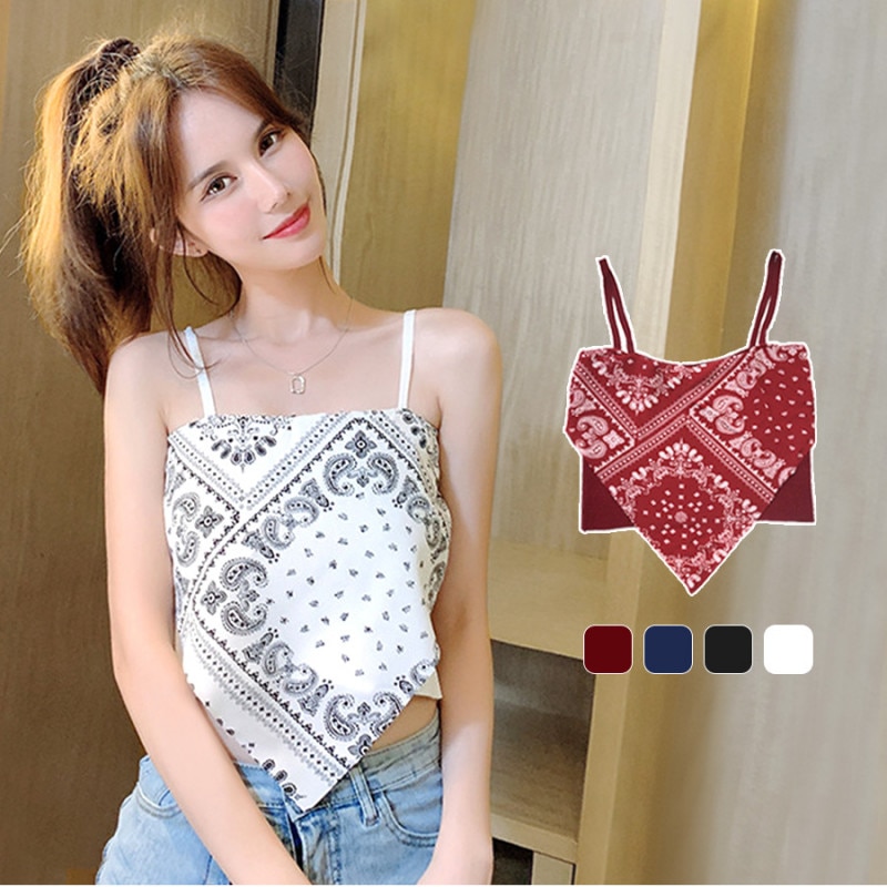 キャミソール トップス ニット ビスチェ 韓国 ペイズリー柄 ショート丈 ノースリーブ セクシー おしゃれ 大人 韓国風 韓国ファッション レディース 春 夏 秋 新作 レッド 赤 ネイビー 紺 ブラック 黒 ホワイト 白 フリーサイズ JOCOSA 7027