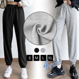 ジョガーパンツ カジュアルパンツ 薄手 スウェット ルームウェア パジャマ スポーツウェア トレーニングパンツ アウトドア ストリート 韓国ファッション 裾絞り ウエストゴム 部屋着 おしゃれ 春 夏 秋 レディース 新作 ブラック 黒 グレー 灰 S M L XL JOCOSA 8193
