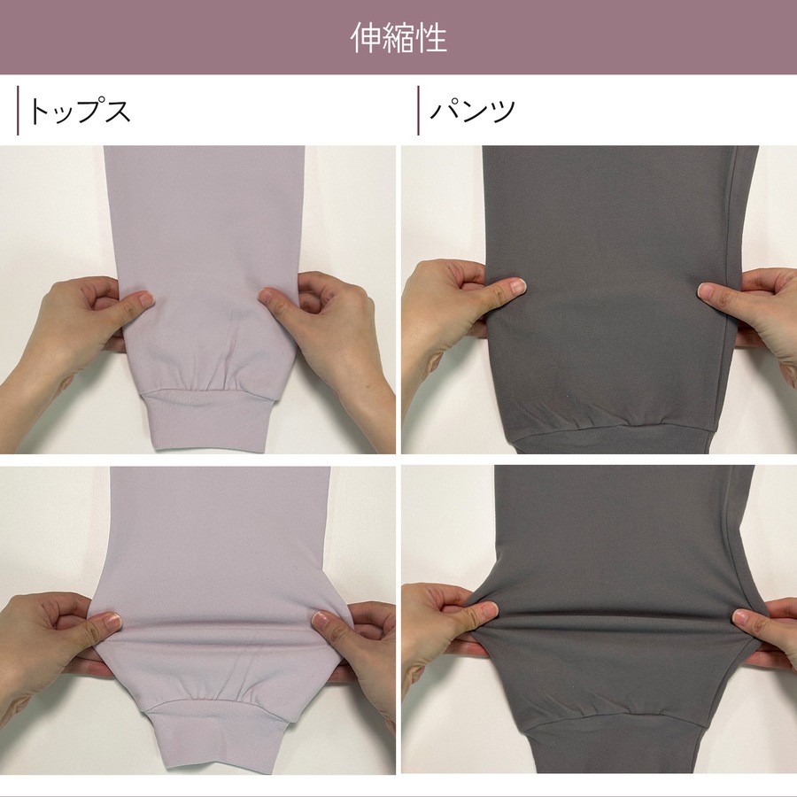 ルームウェア セットアップ パジャマ ナイトウェア 部屋着 体型カバー 太もも リラックスウェア 2点セット かわいい スウェット シルクタッチ ゆったり くすみカラー M L JOCOSA 6221