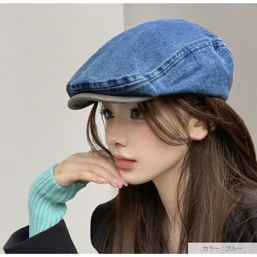 帽子 デニムハンチング レディース ハンチング帽 キャスハンチング デニム生地 カジュアル 大人カジュアル スポーティー アウトドアJOCOSA 9464
