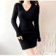 ニットワンピース 膝上 ミニ丈 長袖 ワンピース タイトワンピース 膝上ワンピース ボディライン セクシー カジュアル きれいめ 大人可愛い 韓国ファッション シンプル 大人 レディース 春夏秋冬 ブラック グレー ベージュ 黒 灰 フリーサイズ JOCOSA 9232