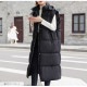 ダウン コート アウター ロング丈 ベスト ポケット ボタン ダブルジップ フード 取り外し 秋 冬 新作 ブラック アイボリー ベージュ M L JOCOSA 9312
