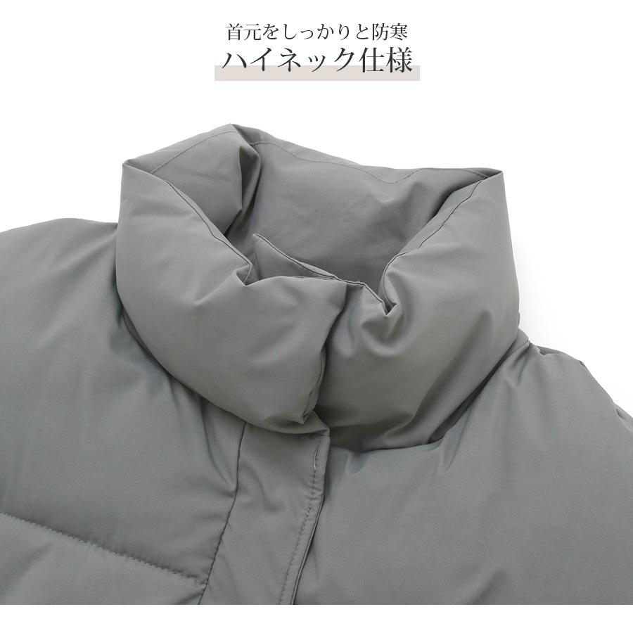 ダウン ベスト アウター 防寒 ポケット レディース 秋 冬 新作 ブラック アイボリー グレー ライトグレー S M L JOCOSA 9313