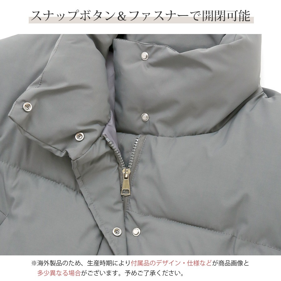 ダウン ベスト アウター 防寒 ポケット レディース 秋 冬 新作 ブラック アイボリー グレー ライトグレー S M L JOCOSA 9313