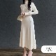 レディース ワンピース ワンピ ニットワンピ 厚手 細見え 体型カバー シンプル 高見え 上品 フェミニン Aライン きれいめ 着回し 秋冬ワンピ 膝下丈 ミディ丈 プチハイネック JOCOSA 5012