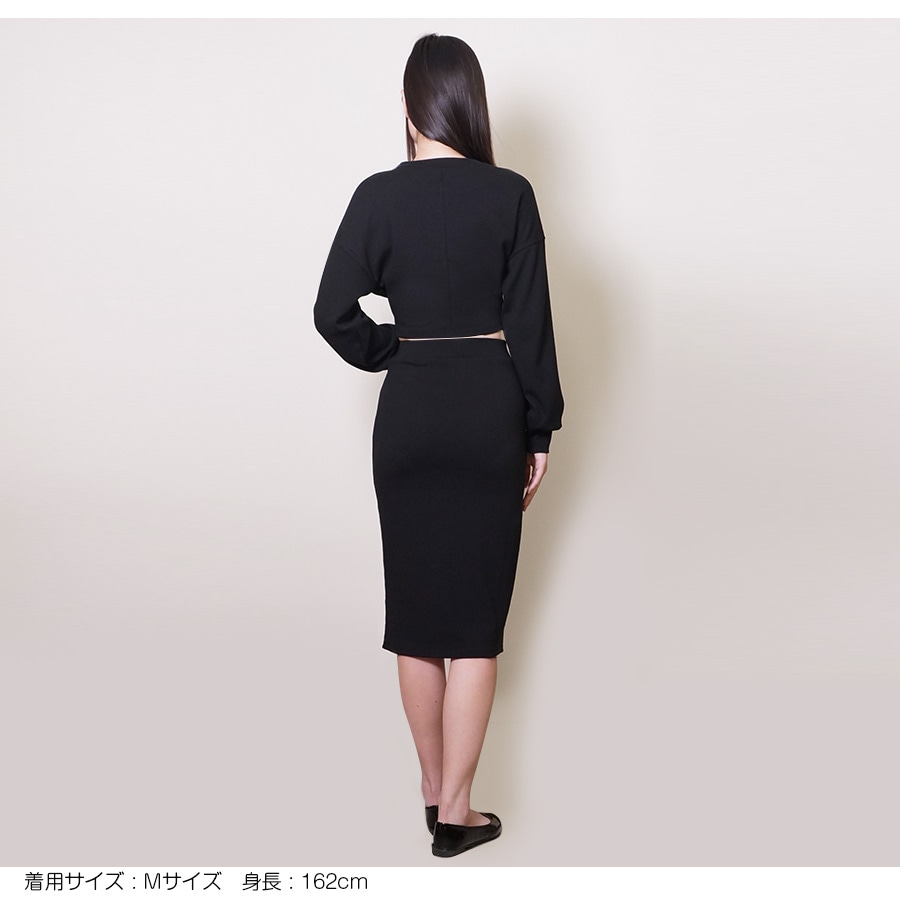 セットアップ レディース 長袖 トップス ツイスト スウェット スカート